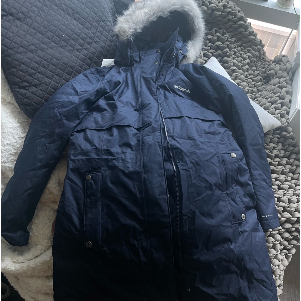 Women's Suttle Mountain Long Insulated Jacket Blue Large